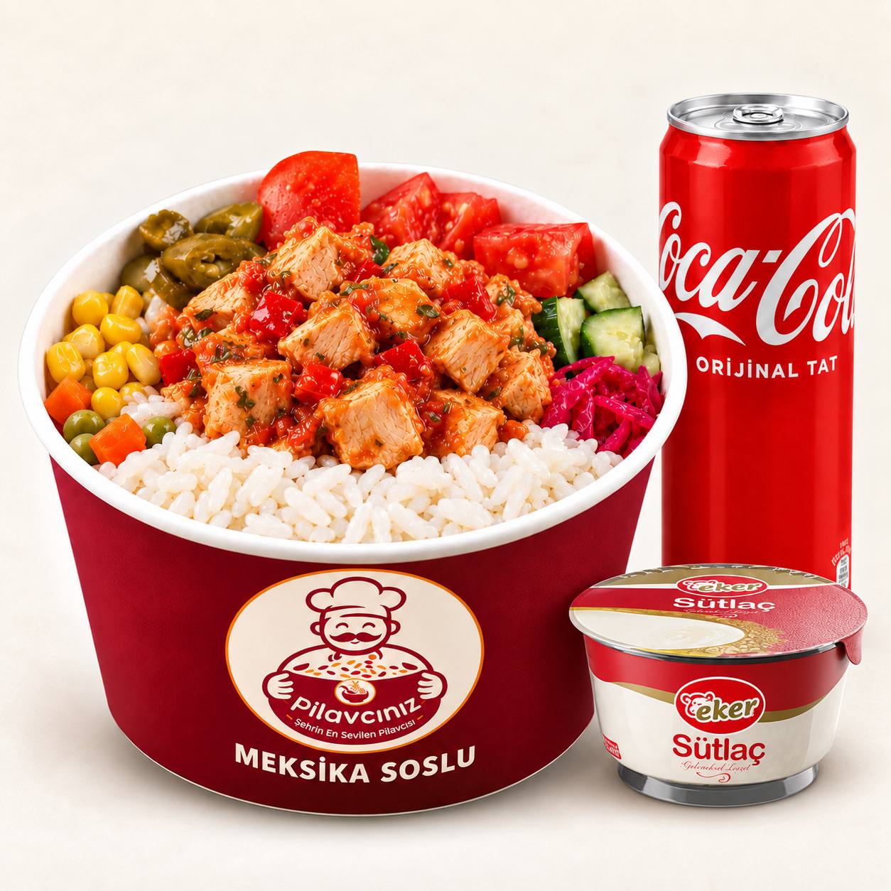 Meksika Soslu Tavuk Pilav Menü